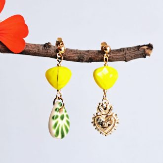 Aretes Corazón en Llamas